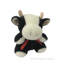 Soft Plush Cow With Ribbon